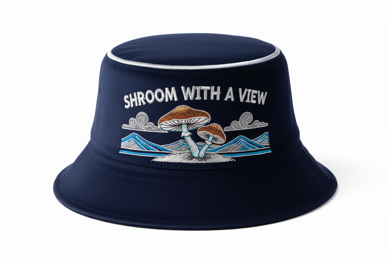 Navy Shroom With A View - Silver Halo
