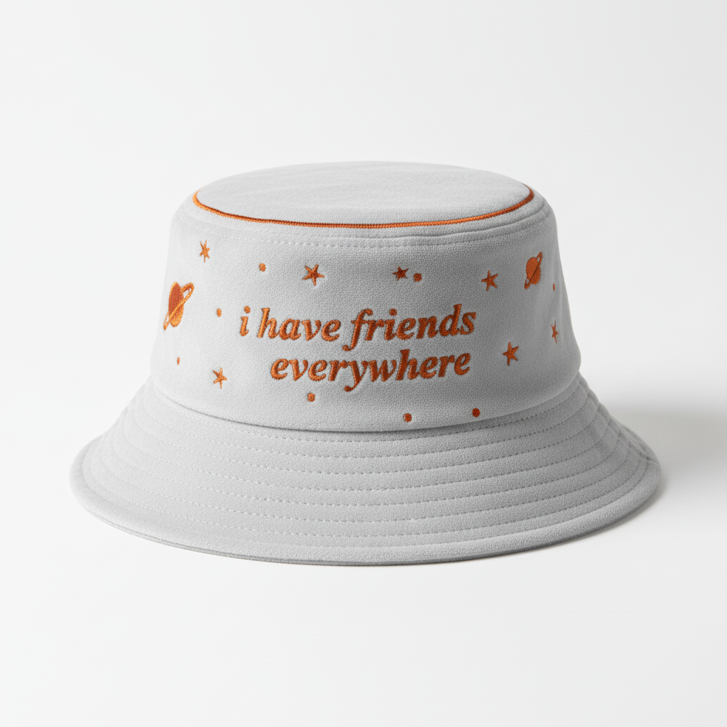 Light Grey I Have Friends Everywhere - Burnt Orange Halo