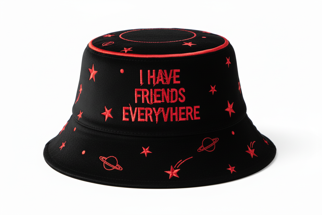 Black I Have Friends Everywhere - Red Halo