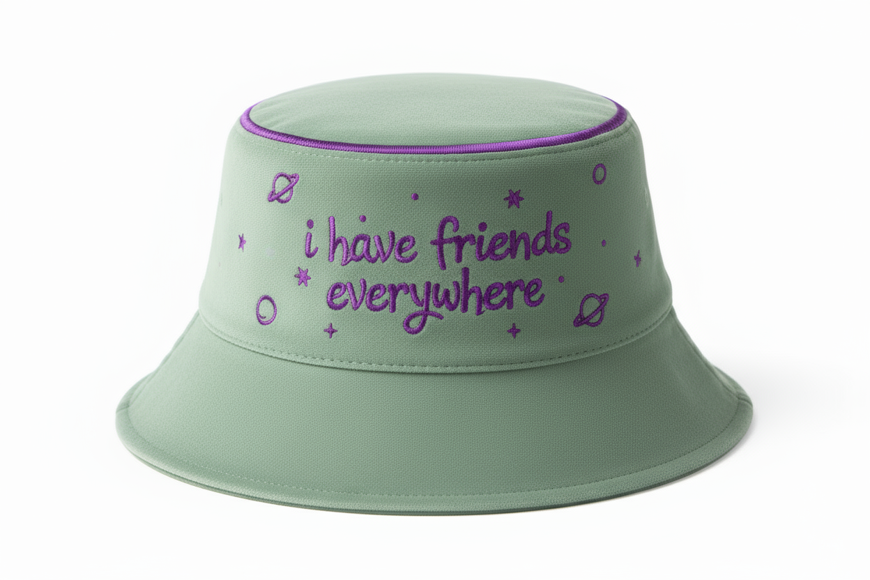 Sage Green I Have Friends Everywhere - Purple Halo
